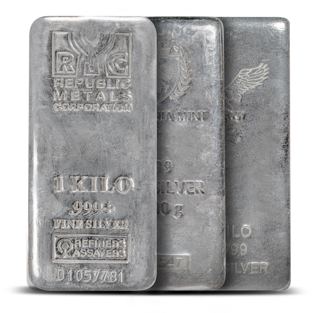 1 Kilo Silver Bar (Mixed/Secondary)